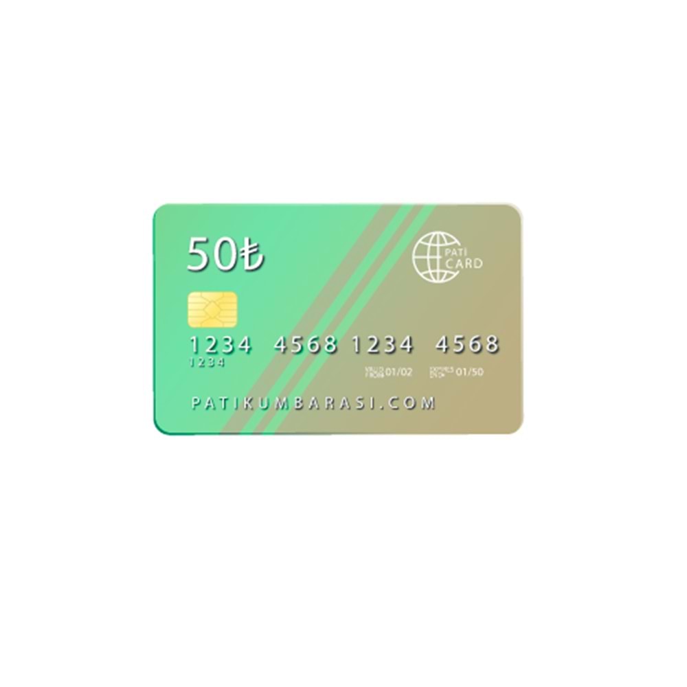 50 TL Mama Kartı Pati Card