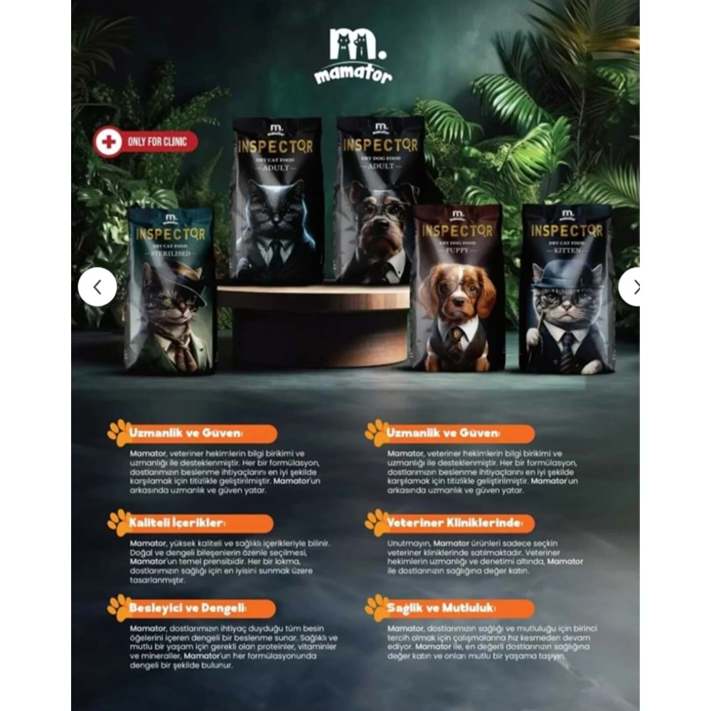 Mamator Inspector Adult Yetişkin Köpek Mamasi 15 Kg Hypoallergenic