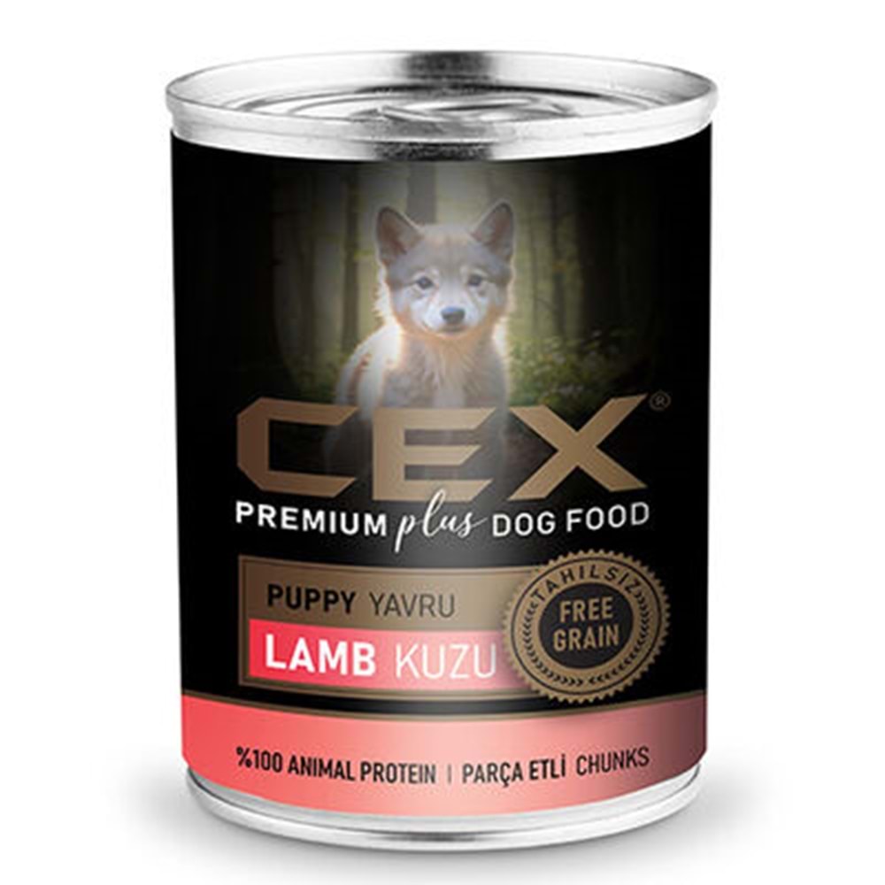 Cex Parça Etli Puppy Tahılsız Kuzulu Yavru Köpek Konservesi 415 Gr