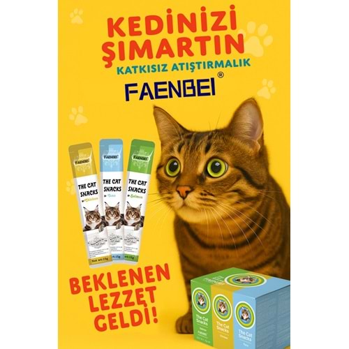 FAENBEI Pet Serisi Kedi Ödül Maması Karışık 60 lı Kutu