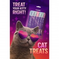 FAENBEI Kedi Ödül Krema 60 Lı Paket Üç Çeşit Tavuklu Biftek Balık 60 X 15gr