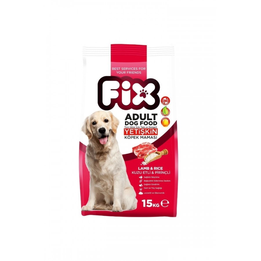 Fix Kuzu Etli Ve Pirinçli Köpek Maması 15 Kg.