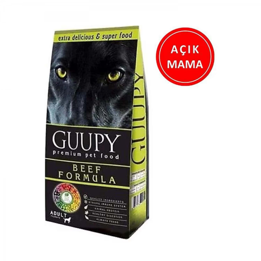 Guupy Dog Biftekli Köpek Maması 1 Kg AÇIK