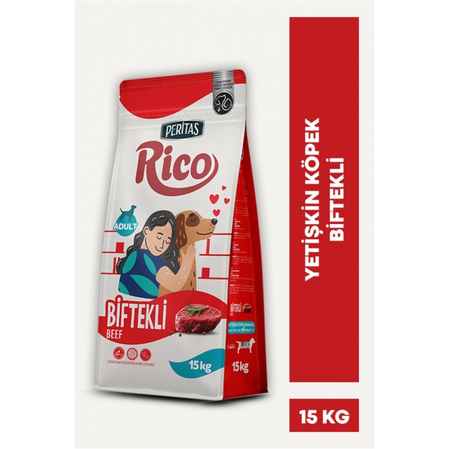 Rico Biftekli Yetişkin Köpek Maması 15 Kg