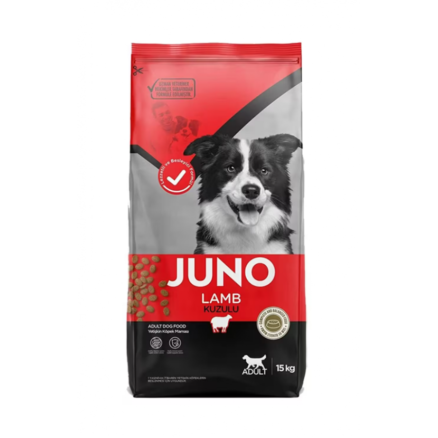 Juno Kuzu Etli/Pirinçli Yetişkin Köpek Maması 15kg