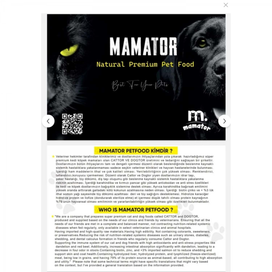 Mamator Inspector Adult Yetişkin Köpek Mamasi 15 Kg Hypoallergenic